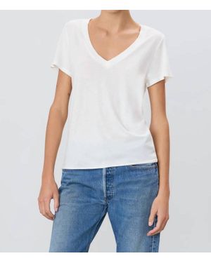 ÉTERNE Relaxed Fit V-Neck T-Shirt - Blue