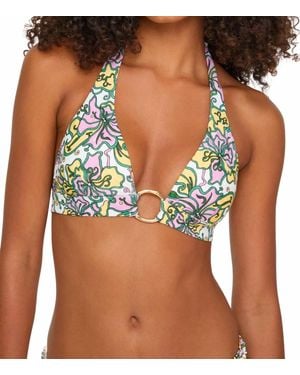 Heidi Klein Kings Road Ring Halterneck Top - Blue