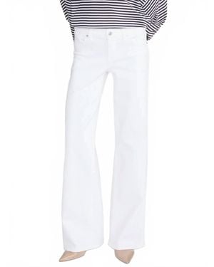 FRAME Low-Rise Le Slim Palazzo Jeans - White
