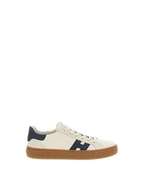 Hogan H705 Allacciato H Sappa Suede Sneakers - White