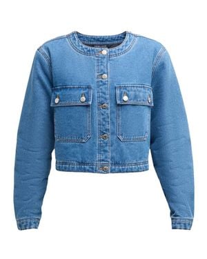 Veronica Beard Brandy Tailored Denim Jacket - Blue