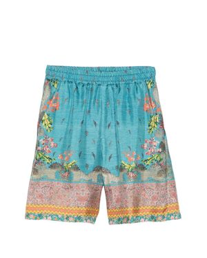 Pierre Louis Mascia Printed Silk Shorts - Blue