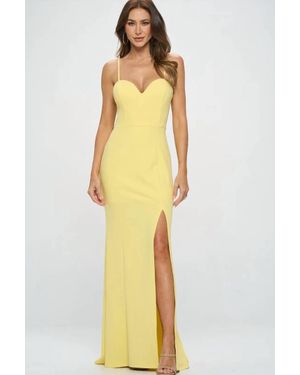 Wildflower Perfect Enchantment Sweetheart Evening Gown - Yellow