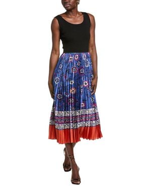 Tahari The Mave Midi Dress - Blue