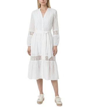 AREA STARS Eyelet Border Dress - White