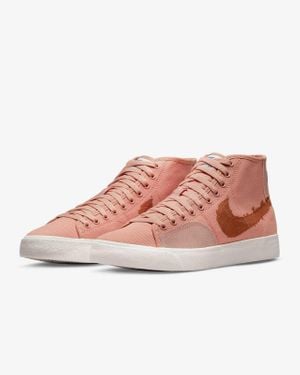 Nike Sb Blazer Court Mid Premium Dm8553-601 Skateboard Shoes Rose Whisper - Pink