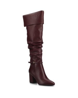 Journee Collection Floretta Over-The-Knee Boots - Brown