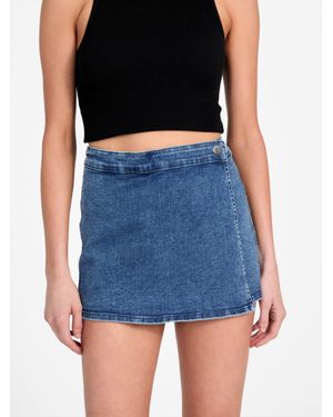 Guess Eco Alexia Denim Skort - Blue