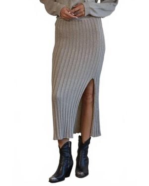 By Together Nadine Knit Sweater Skirt - Gray