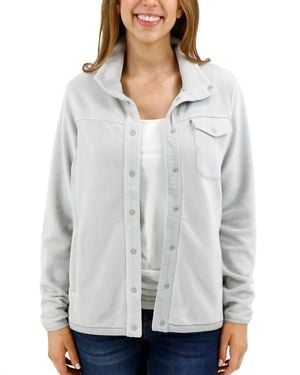 Grace and Lace Luxe Teddy Fleece Jacket - Gray