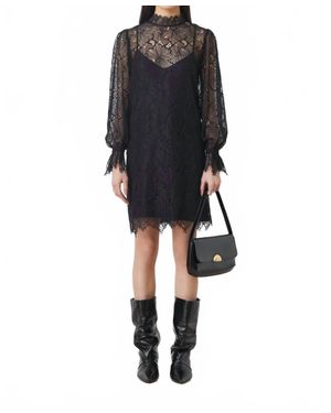 Suncoo Short Lace Dress - Black
