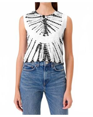 Goldie Astral Tie Dye Crop Tank - Blue