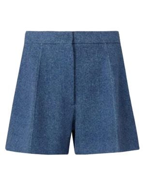 Sportmax Muted Braies1234 Structured Tailored Shorts - Blue