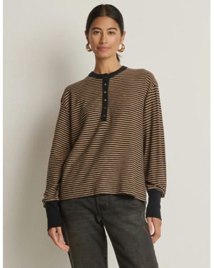 Nation Ltd Victoria Mini Henley Top - Natural