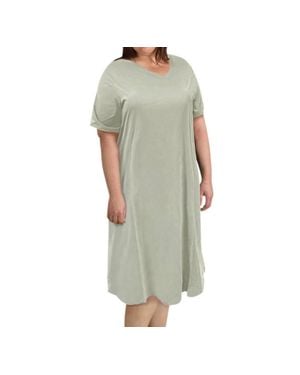 On The Plus Side Cotton Ultra Soft Short Sleeve Sleep Tee - Green