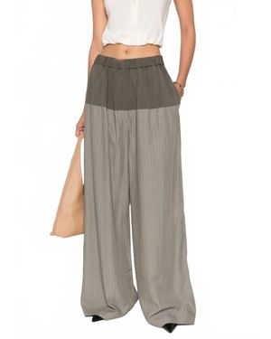 St. Agni Relaxed Splice Pants - Brown