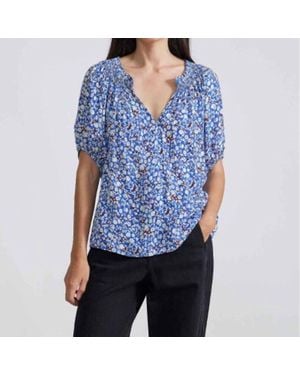Apiece Apart Esparta Short Sleeve Top - Blue