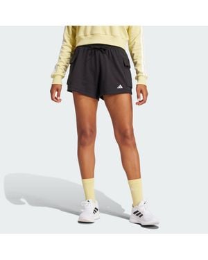 adidas Essentials Small Logo French Terry Cargo Shorts - Blue