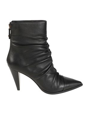 Pinko Vane 02 Pointed-Toe Conical-Heel Ankle Boots - Black