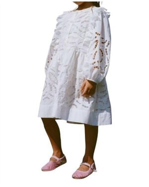 Sea Girl's Dahlia Dress - White