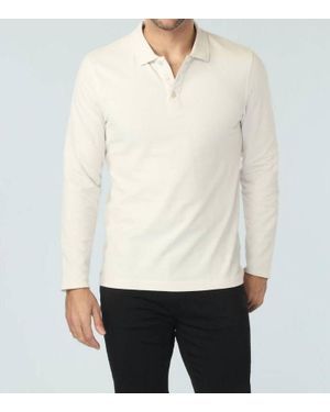Vustra Knit Long Sleeve Polo - White