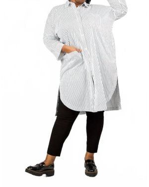 Bitte Kai Rand Core Cotton Shirt Dress - Gray