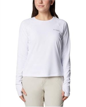 Columbia Summit Valley Long Sleeve Crewneck Tee - White