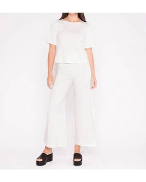 Ripley Rader Ponte Knit Cropped Wide Leg Pant - White