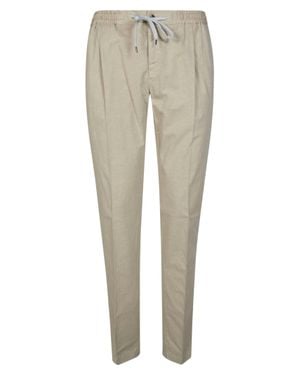 PT01 Pleated Rear Zip Cotton-Blend Pants - Natural