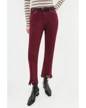Jonathan Simkhai River High Rise Denim Pants - Red