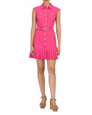Cinq À Sept Doreen Belted Shirtdress - Pink