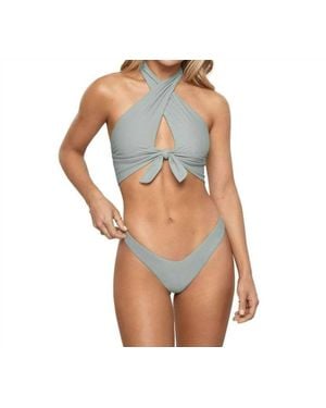 PQ Swim Alex Halter Style Bikini Top - Blue