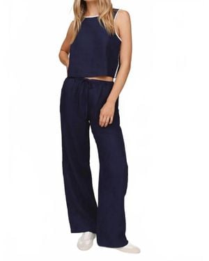 Bella Dahl Sport Stripe Pants - Blue