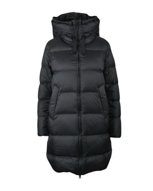 Bomboogie Flared High-Collar Nylon Short Down Jacket - Black