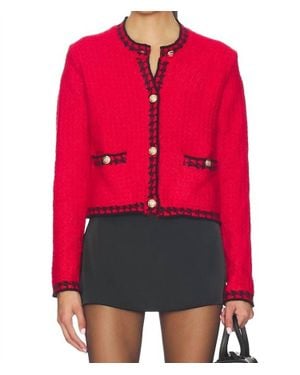 John + Jenn Benedict Cardigan Top - Red