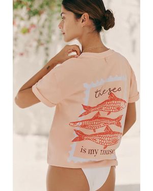 MALAI 100% Cotton Oversized Tee - Natural