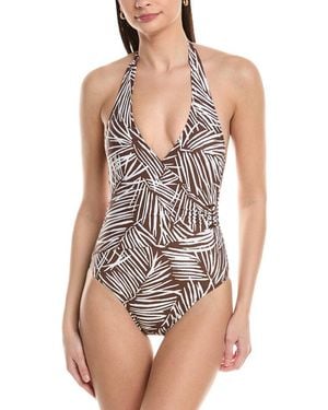 Helen Jon Tortoise Wrap One-Piece - Black