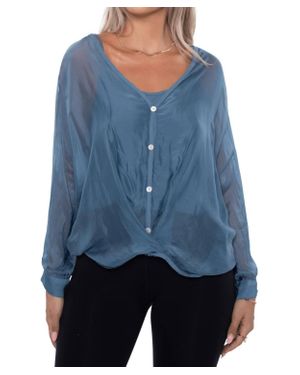 Scandal Italy Keva Blouse - Blue