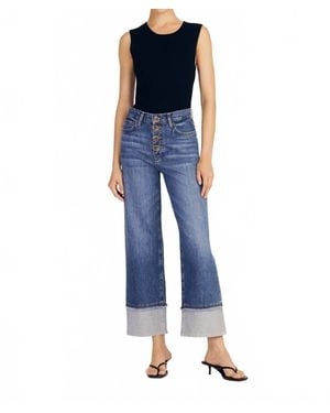 10 Crosby Derek Lam Simona Cuffed Denim Pant - Blue