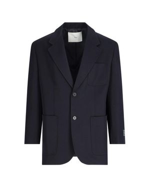 DUNST Single-Breasted Blazer - Blue
