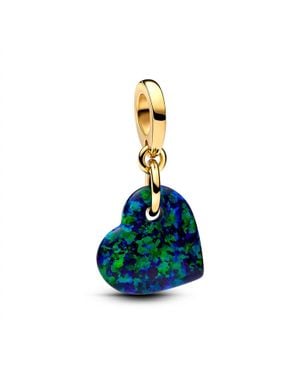 PANDORA Opalescent Heart Dangle Charm - Blue