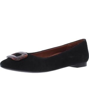 Vionic Amanda Suede Dressy Pointed Toe Flats - Black