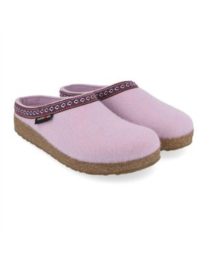 Haflinger Gz Wool Clogs - Purple