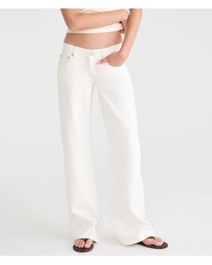 Aéropostale Super Low-Rise Baggy Wide Leg Jean - White