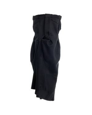 Maison Margiela Deconstructed Strapless Dress - Blue