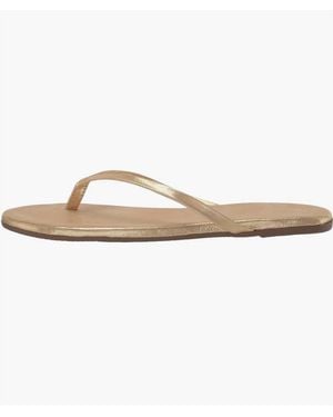 TKEES Lily Metallics Flip Flops - White