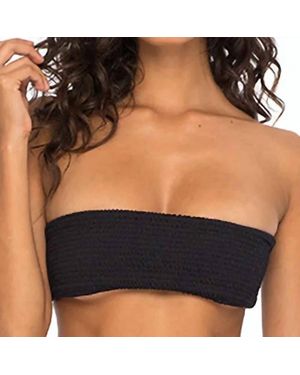 Indah Hall Smocked Bandeau Top - Black