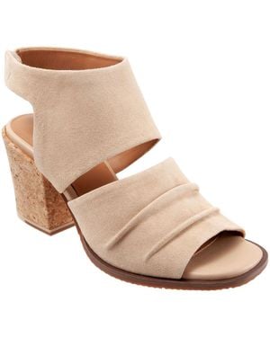 Softwalk Becca Suede Slingback Dress Sandals - Natural