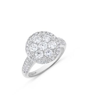 H.J. Namdar H. J. Namdar 1.54 Ct Tw Pave Circle Cluster Diamond Ring 14K Natural Diamonds Size 6 - White
