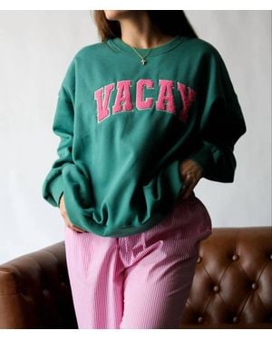 Wishlist Vacay Pullover Sweatshirt - Green